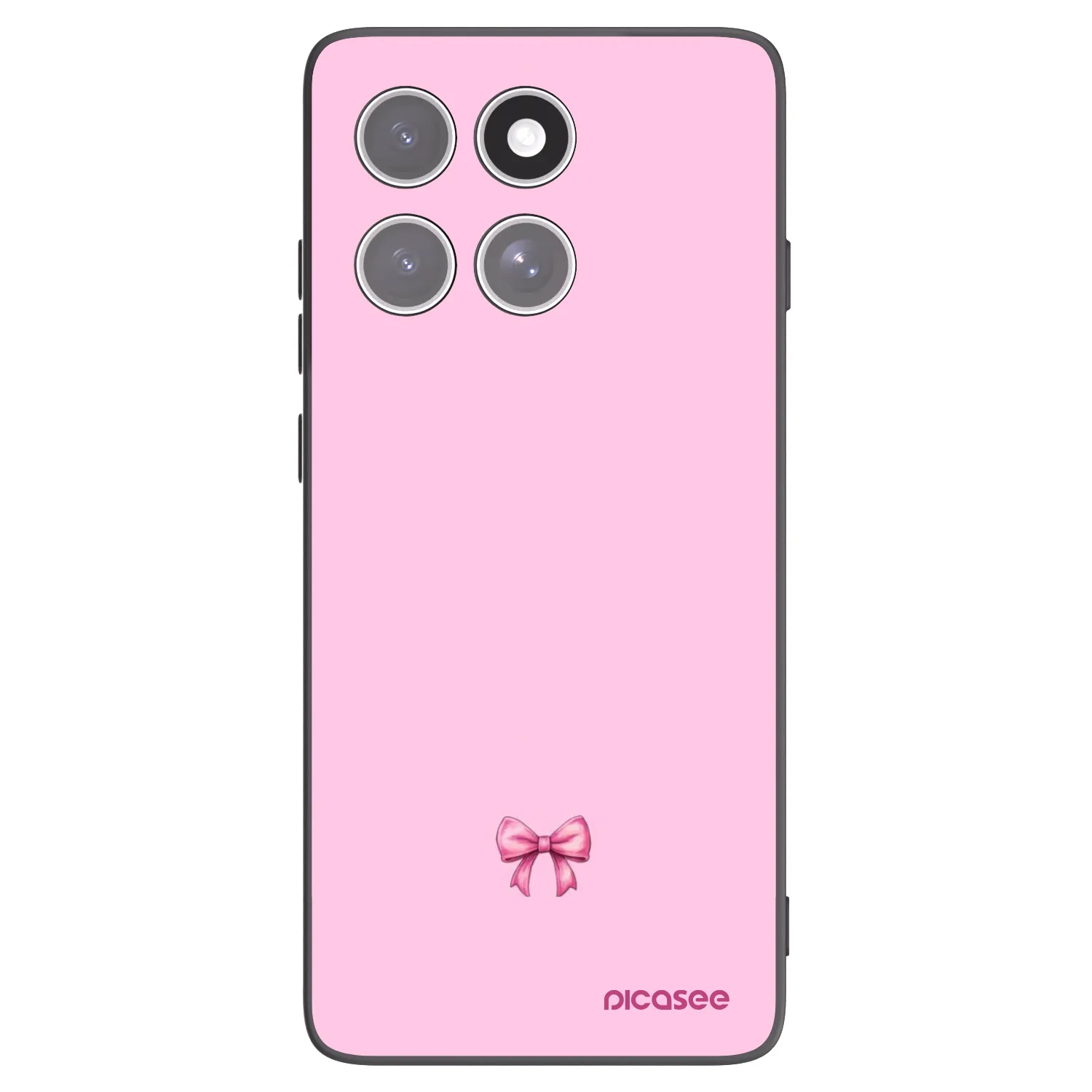 Silikónový čierny obal pre Motorola Edge 60 Pro - Blush bow