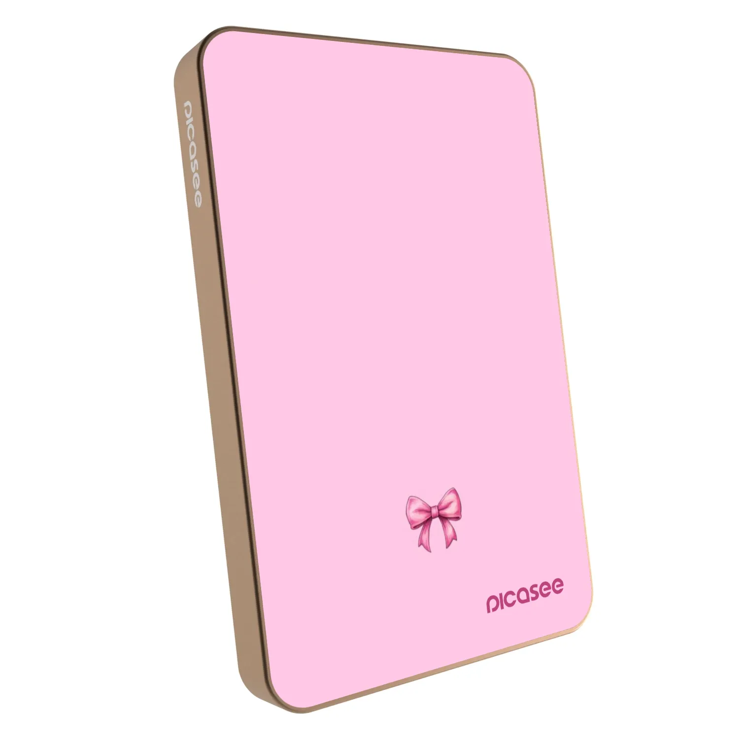 Picasee Powerbanka s MagSafe 5 000 mAh Zlatá - Blush bow