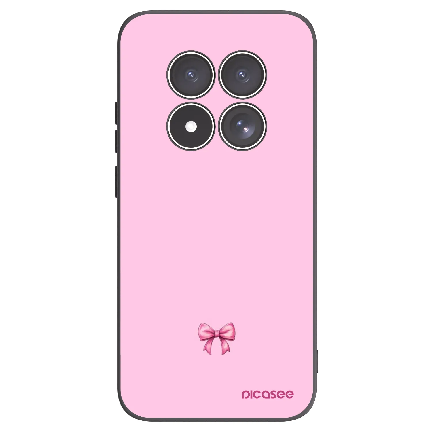 Picasee silikónový čierny obal pre Xiaomi Redmi Note 15 Pro 4G - Blush bow