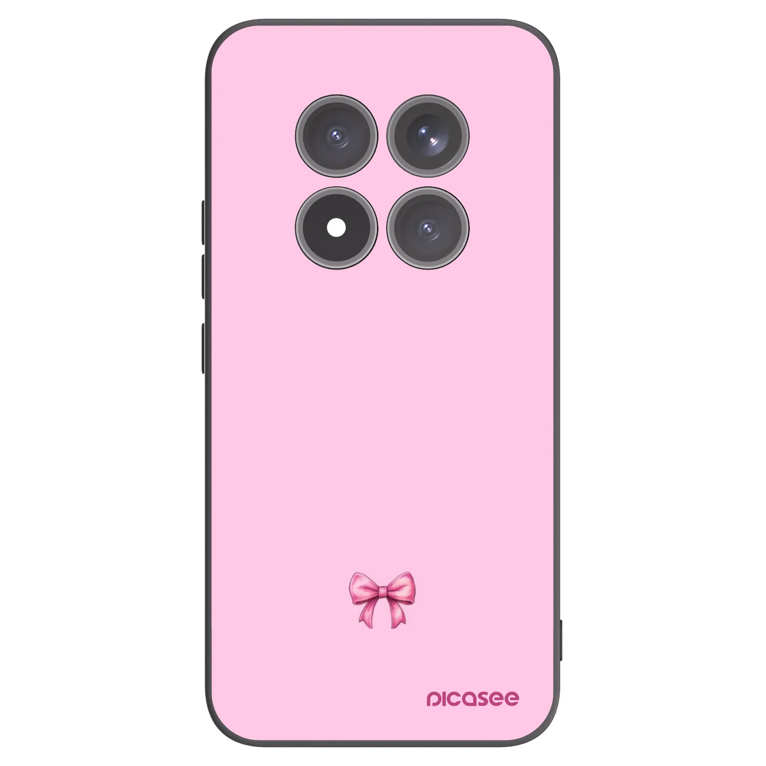 Silikónový čierny obal pre Xiaomi Redmi Note 15 Pro+ - Blush bow