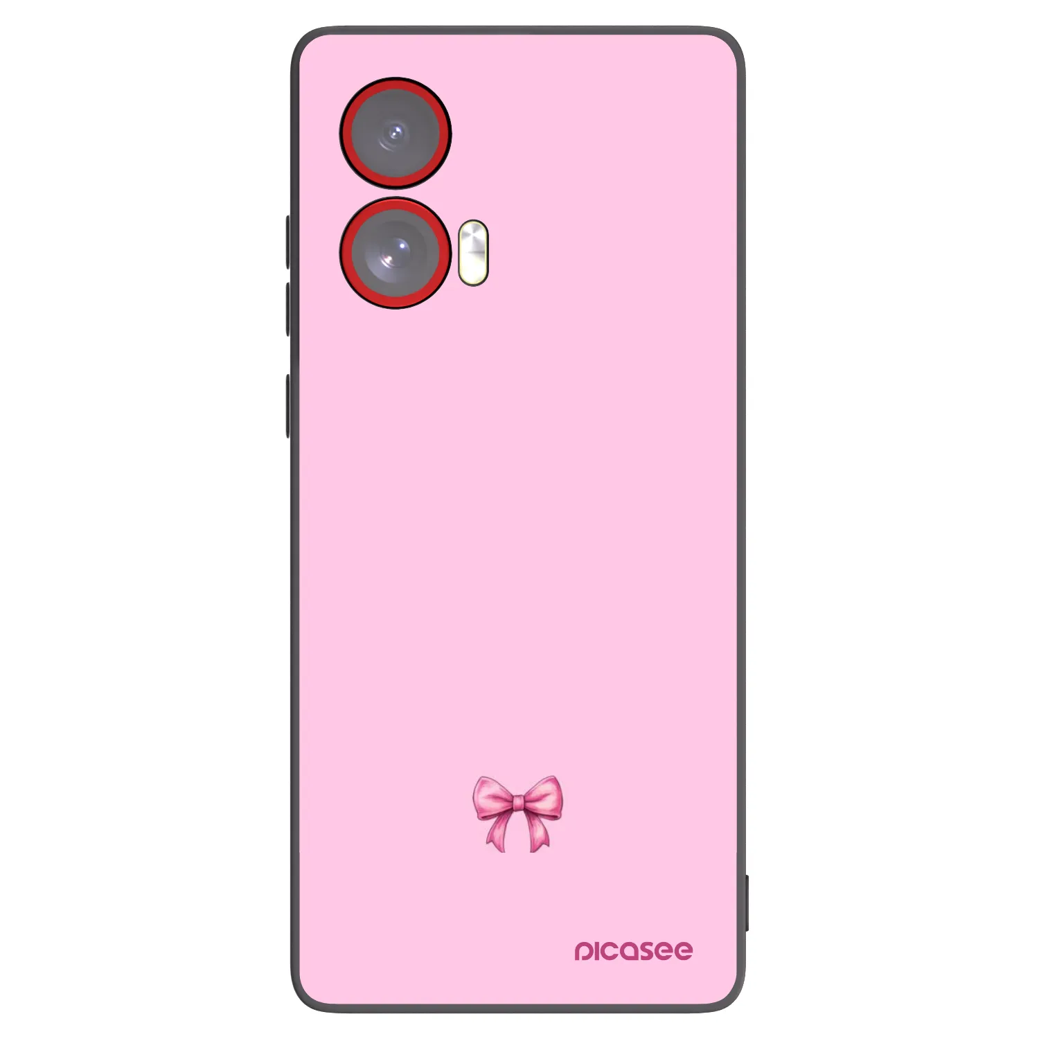 Silikónový čierny obal pre Motorola Edge 50 Fusion - Blush bow