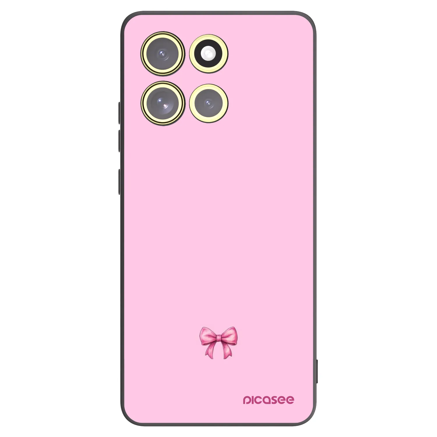 Silikónový čierny obal pre Motorola Moto G86 Power 5G - Blush bow
