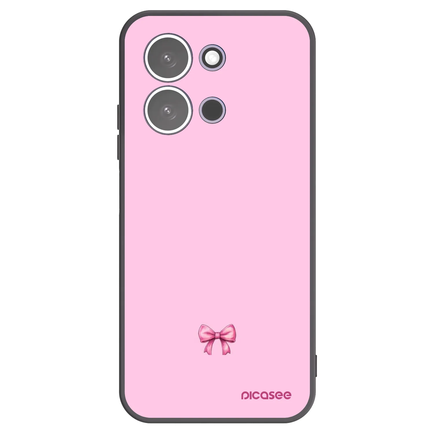 Silikónový čierny obal pre Xiaomi Redmi 15C 5G - Blush bow