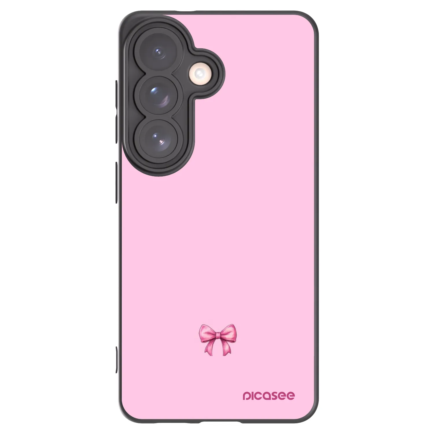 Picasee silikónový čierny obal pre Samsung Galaxy S26 - Blush bow