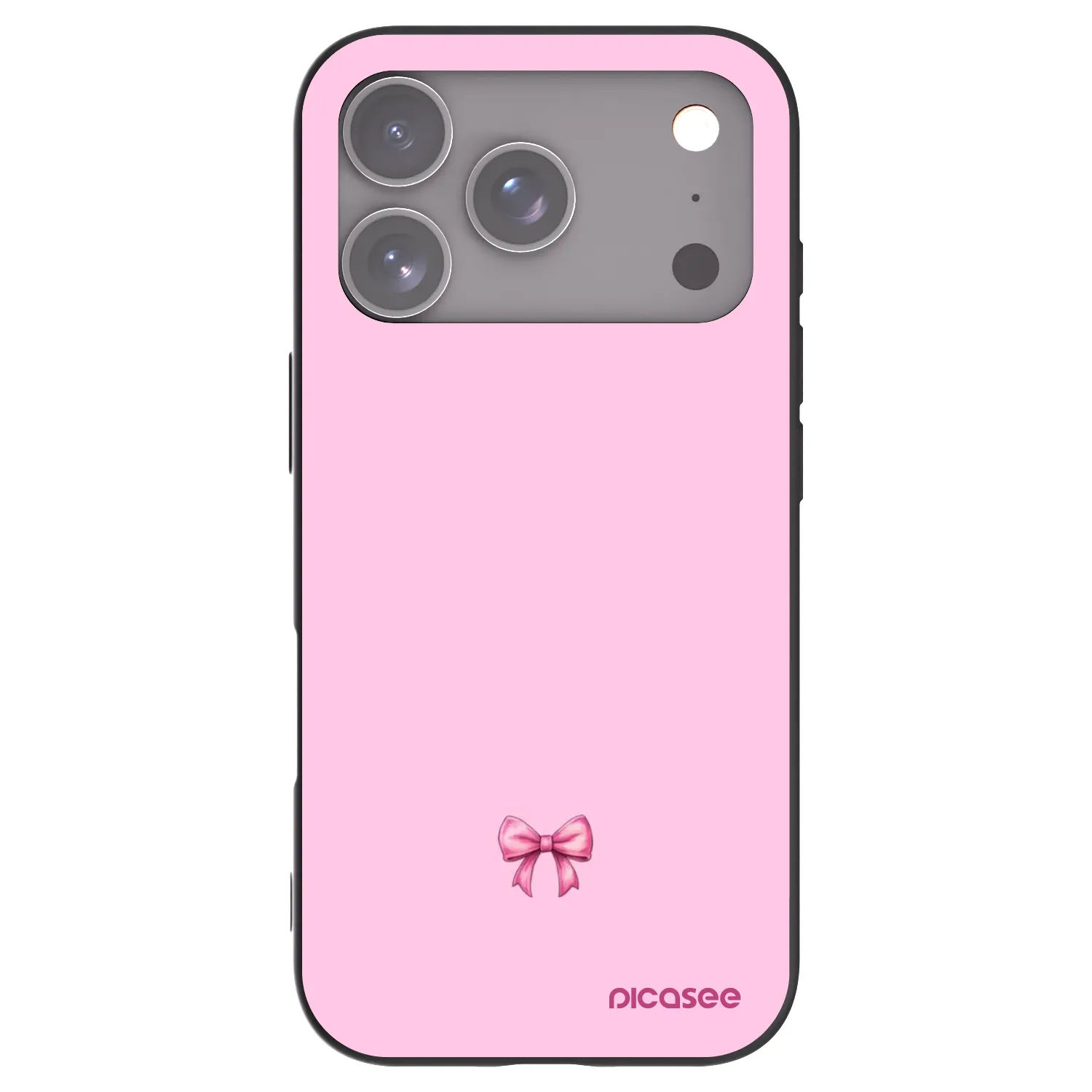 Picasee silikónový čierny obal pre Apple iPhone 18 Pro - Blush bow