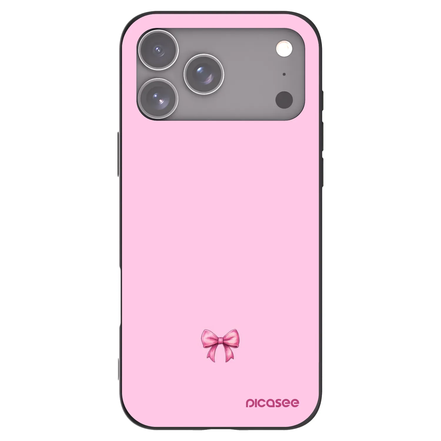 Picasee silikónový čierny obal pre Apple iPhone 18 Pro Max - Blush bow