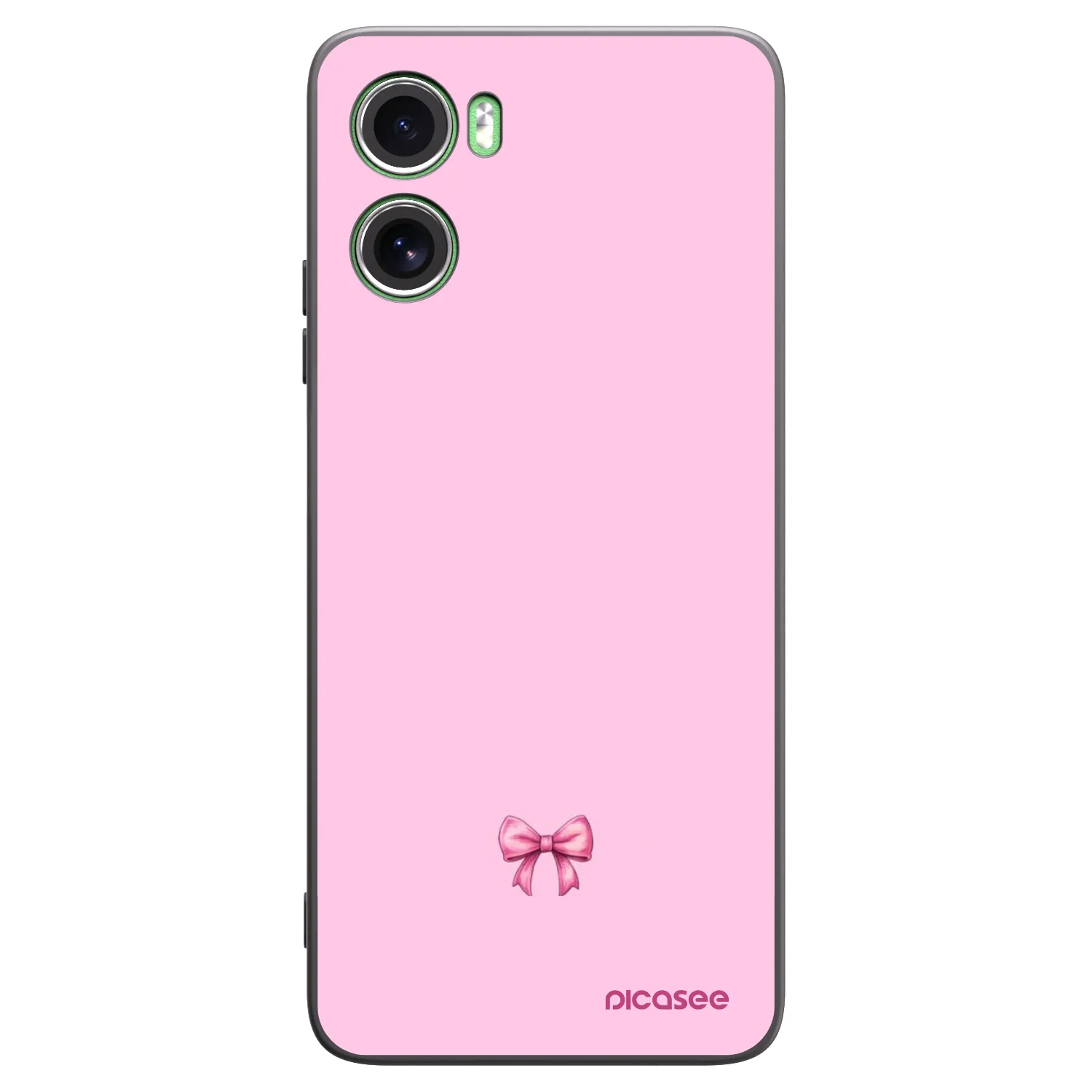 Picasee silikónový čierny obal pre Motorola Moto G06 - Blush bow