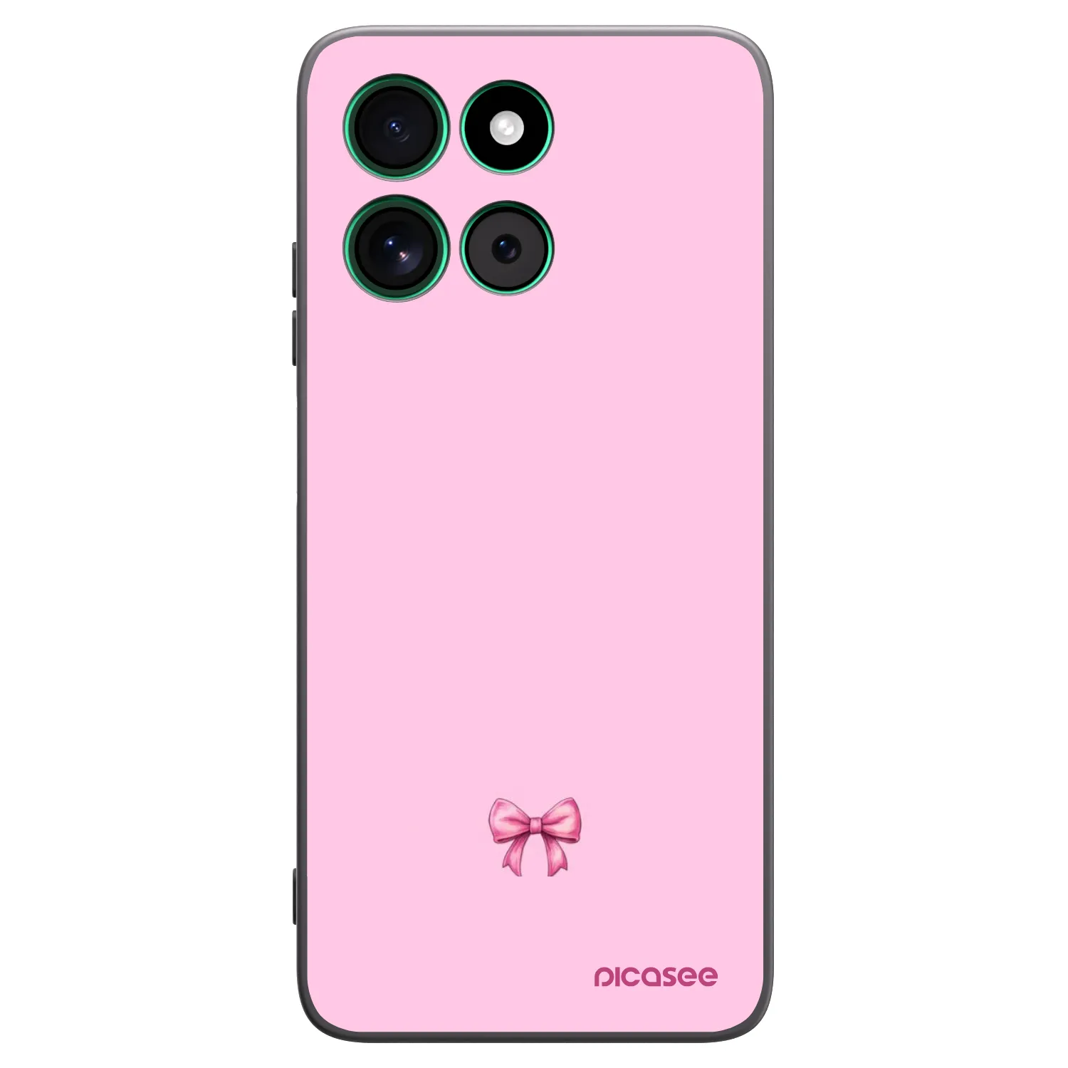 Picasee silikónový čierny obal pre Motorola Moto G57 Power - Blush bow