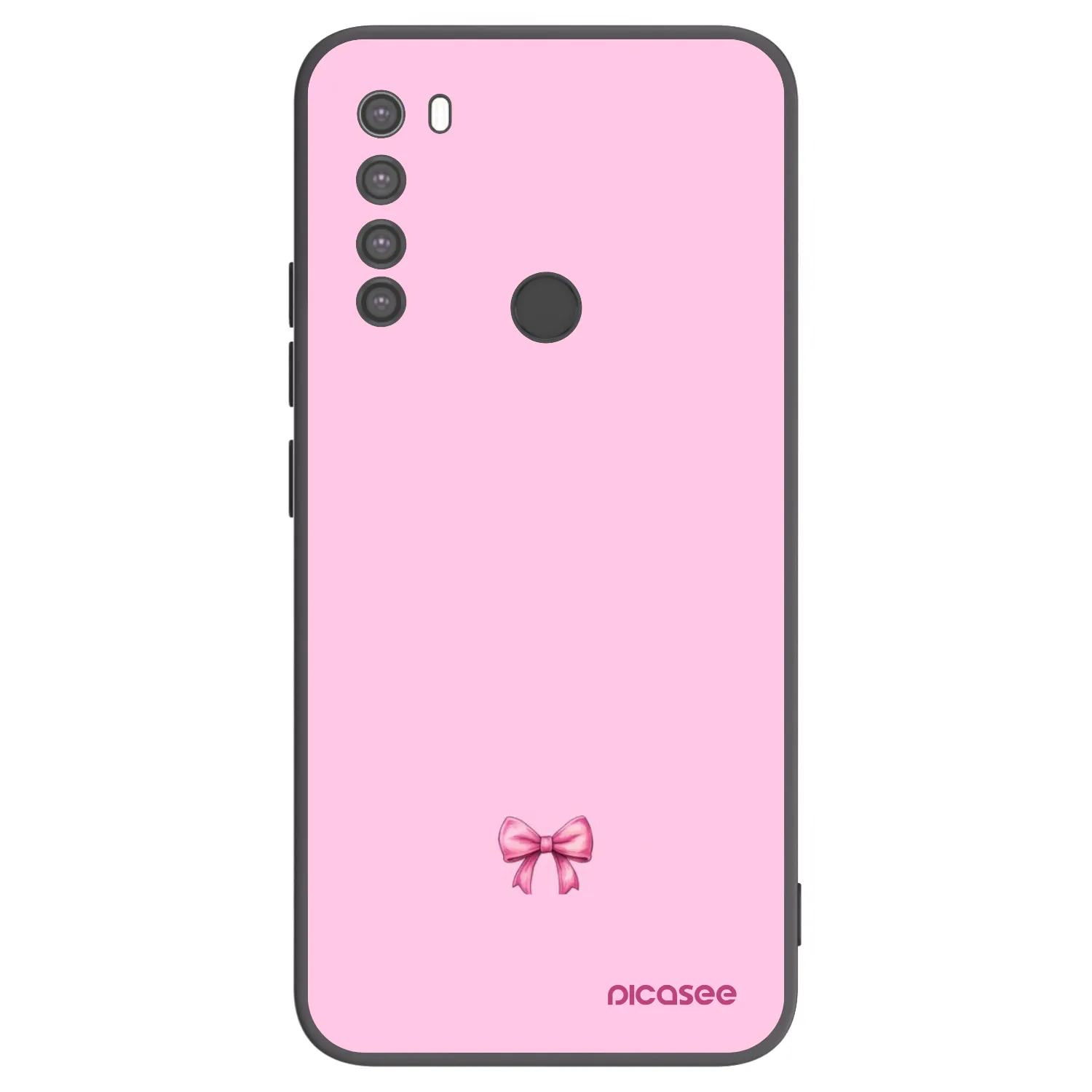 Picasee silikónový čierny obal pre Xiaomi Redmi Note 8 - Blush bow