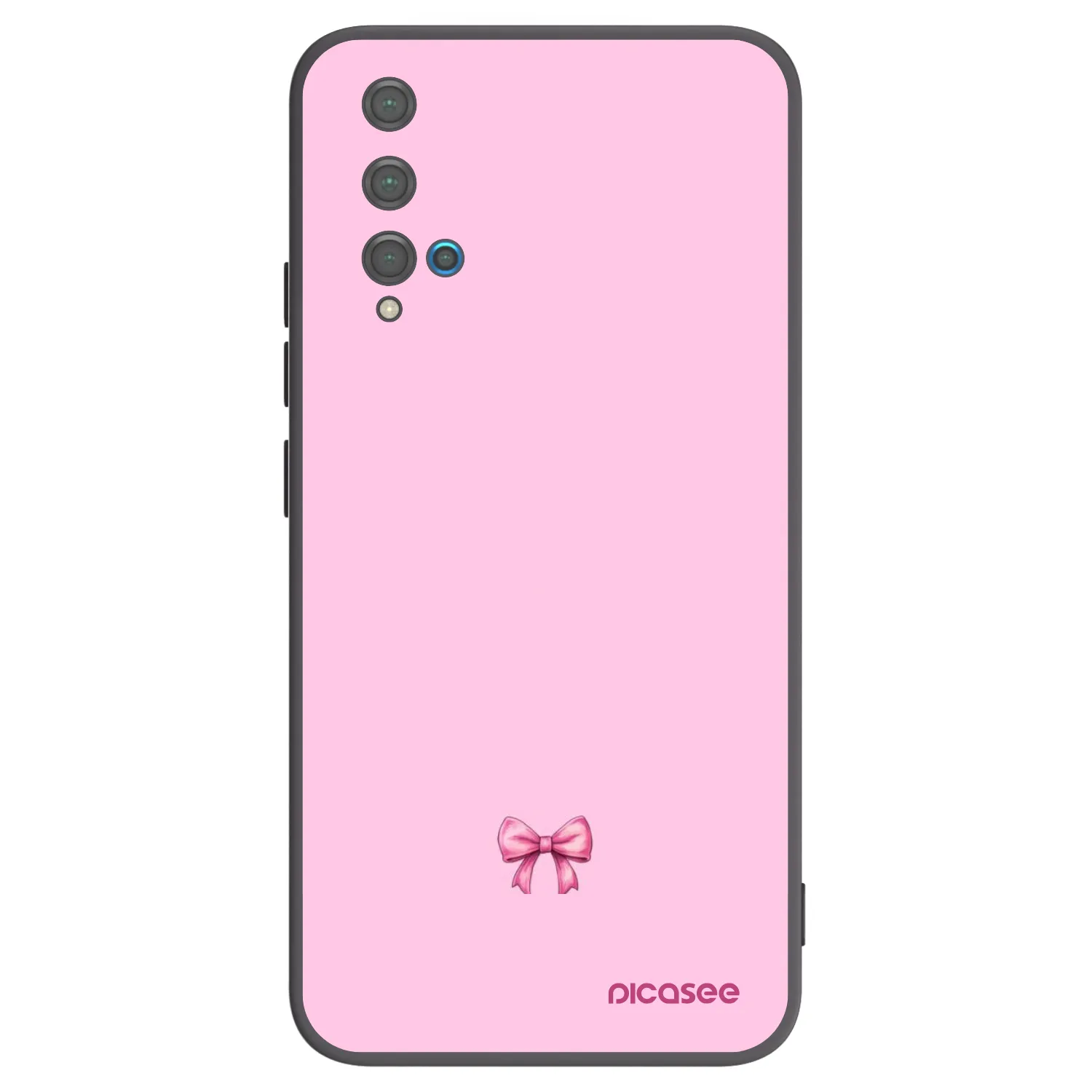 Picasee silikónový čierny obal pre Huawei Nova 5T - Blush bow