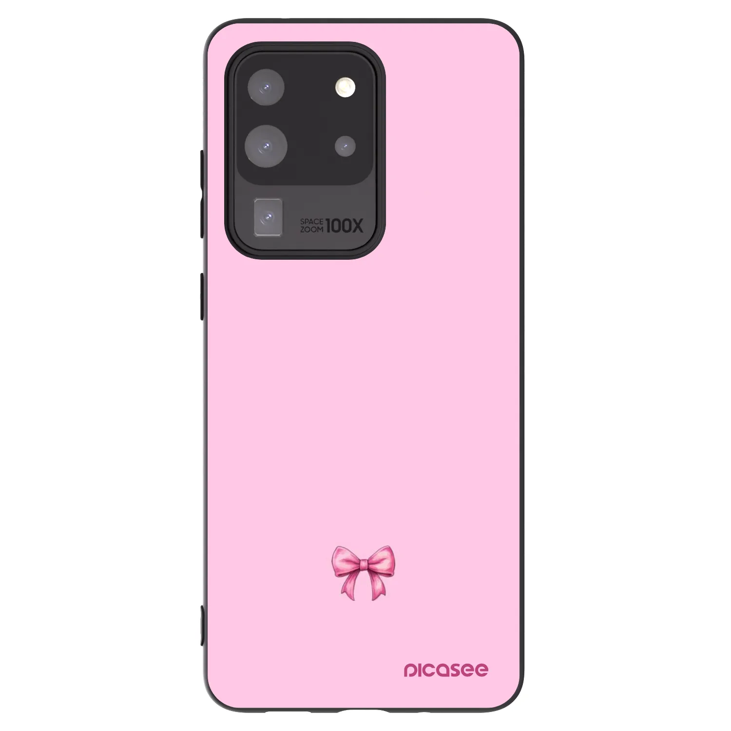 Picasee silikónový čierny obal pre Samsung Galaxy S20 Ultra 5G G988F - Blush bow