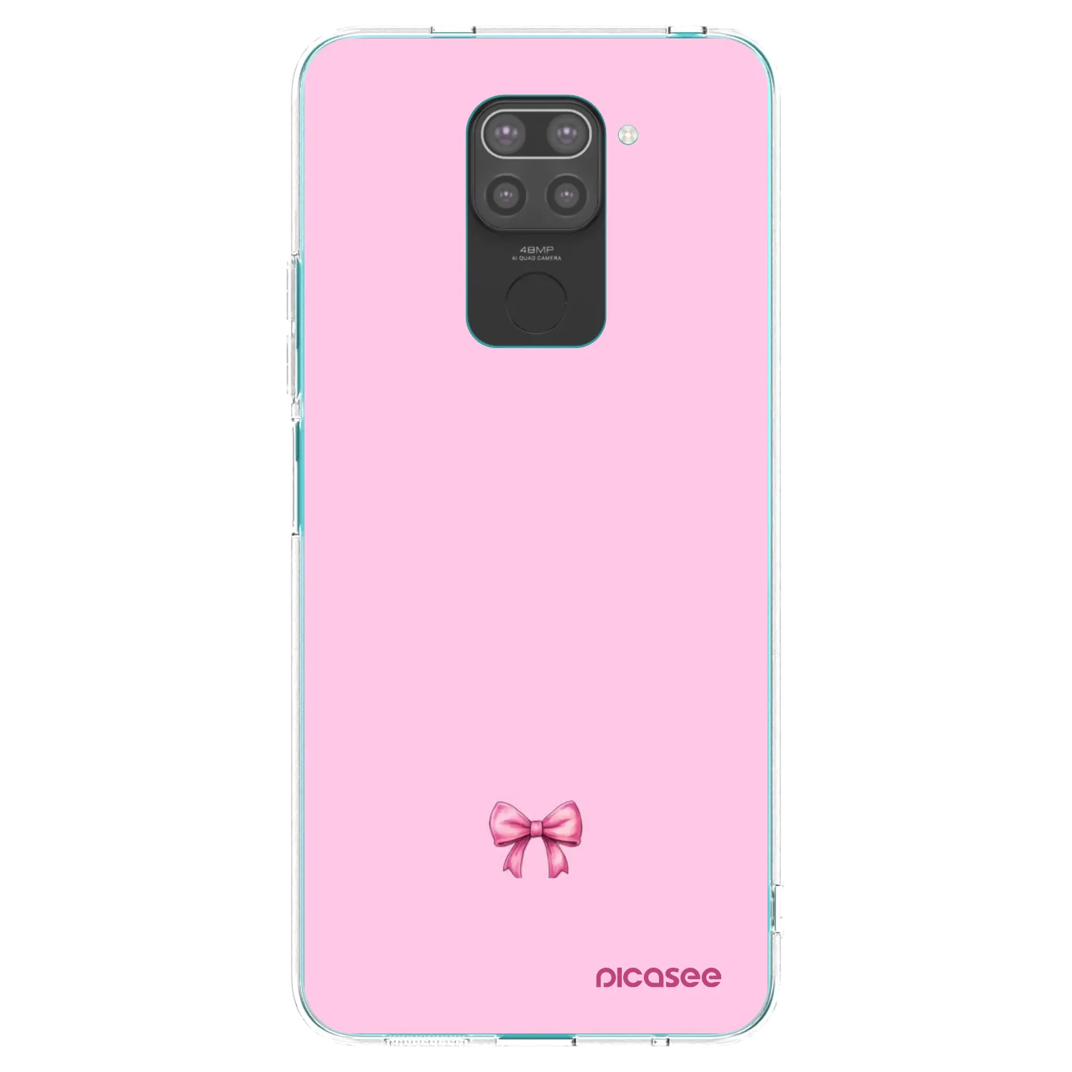 Picasee silikónový čierny obal pre Xiaomi Redmi Note 9 - Blush bow