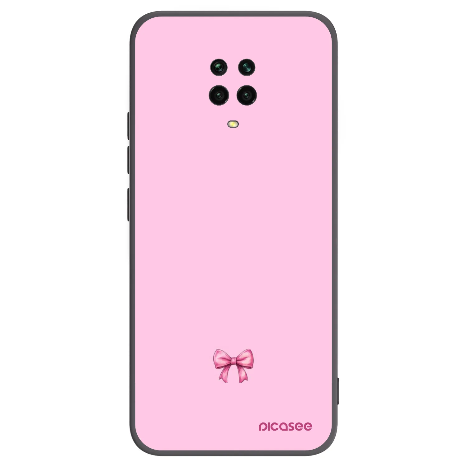Picasee silikónový čierny obal pre Xiaomi Redmi Note 9S - Blush bow