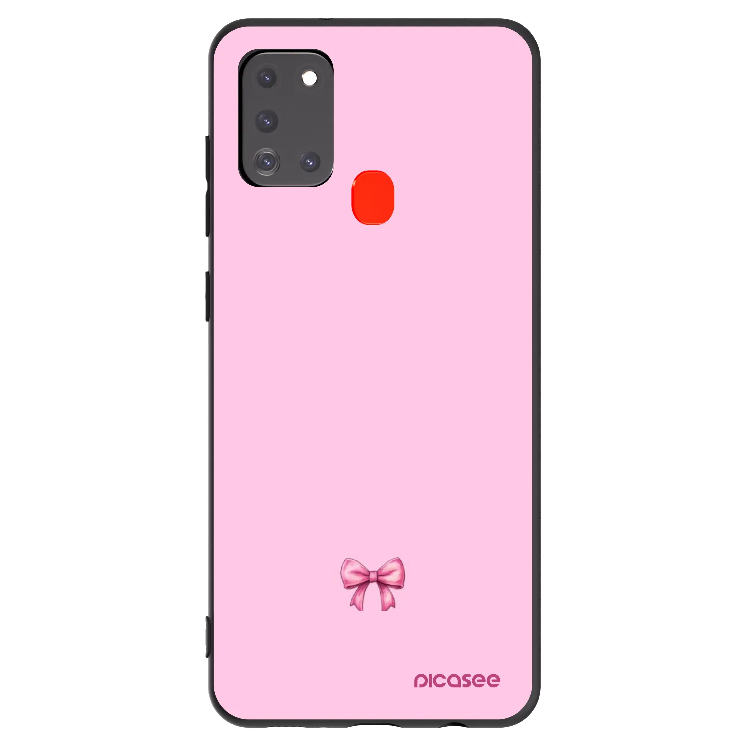 Picasee silikónový čierny obal pre Samsung Galaxy A21s - Blush bow