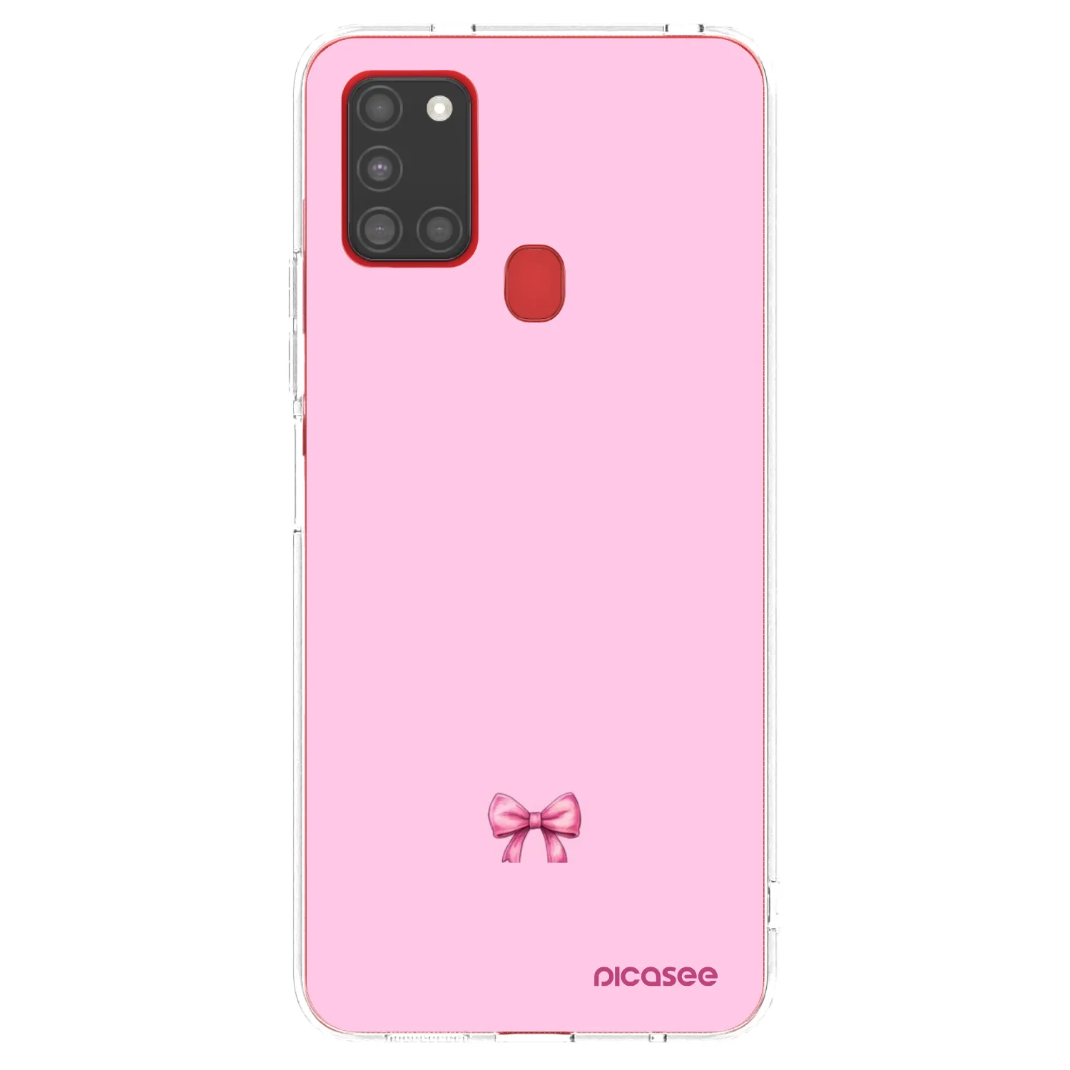 Picasee silikónový prehľadný obal pre Samsung Galaxy A21s - Blush bow