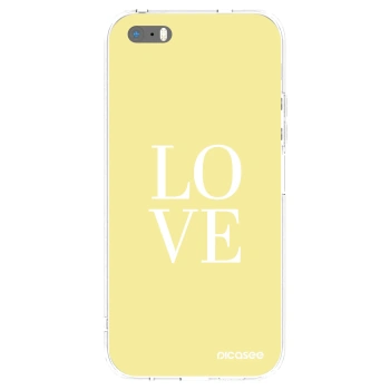 Picasee silikónový prehľadný obal pre Apple iPhone 5/5S/SE - Love