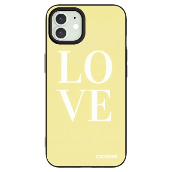 Picasee silikónový čierny obal pre Apple iPhone 12 - Love