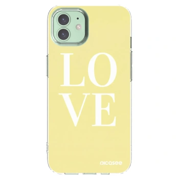 Picasee silikónový prehľadný obal pre Apple iPhone 12 - Love