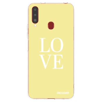 Picasee silikónový prehľadný obal pre Samsung Galaxy A20s - Love