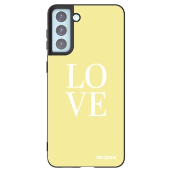 Picasee silikónový čierny obal pre Samsung Galaxy S21+ 5G G996F - Love