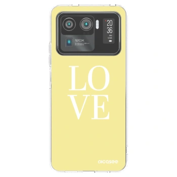 Picasee silikónový prehľadný obal pre Xiaomi Mi 11 Ultra - Love