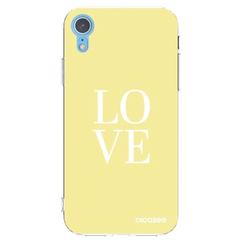 Picasee silikónový prehľadný obal pre Apple iPhone XR - Love