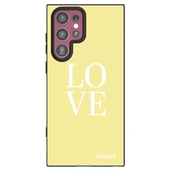 Picasee silikónový čierny obal pre Samsung Galaxy S22 Ultra 5G - Love