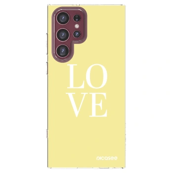 Picasee silikónový prehľadný obal pre Samsung Galaxy S22 Ultra 5G - Love