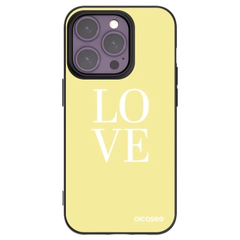 Picasee silikónový čierny obal pre Apple iPhone 14 Pro - Love