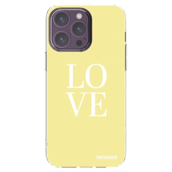 Picasee silikónový prehľadný obal pre Apple iPhone 14 Pro Max - Love