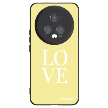Picasee silikónový čierny obal pre Honor Magic5 Pro - Love