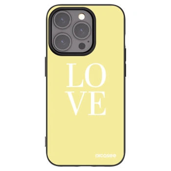 Picasee silikónový čierny obal pre Apple iPhone 15 Pro - Love