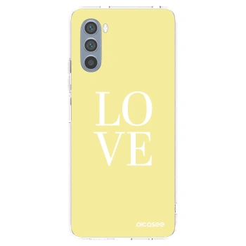 Picasee silikónový prehľadný obal pre Motorola Moto G62 - Love