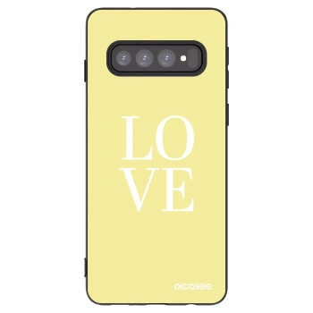 Picasee silikónový čierny obal pre Samsung Galaxy S10 G973 - Love