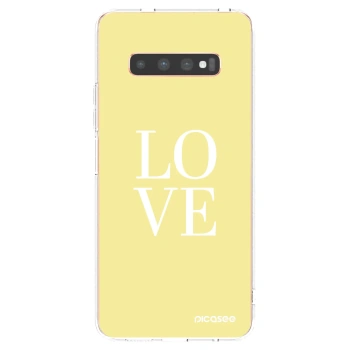 Picasee silikónový prehľadný obal pre Samsung Galaxy S10 Plus G975 - Love