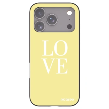 Picasee silikónový čierny obal pre Apple iPhone 17 Pro - Love