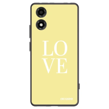 Picasee silikónový čierny obal pre Motorola Moto E14 - Love