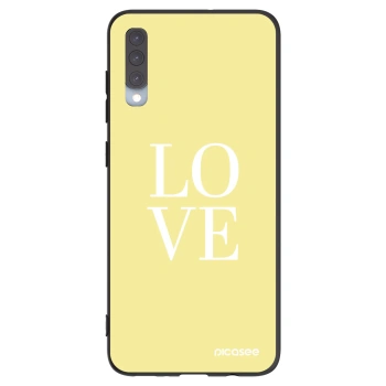 Picasee silikónový čierny obal pre Samsung Galaxy A70 A705F - Love