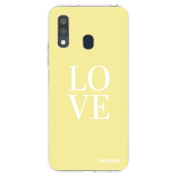 Picasee silikónový prehľadný obal pre Samsung Galaxy A40 A405F - Love