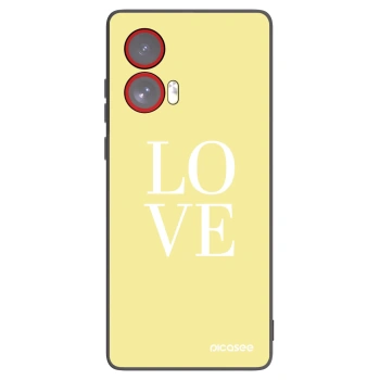 Picasee silikónový čierny obal pre Motorola Edge 50 Fusion - Love