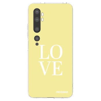 Picasee silikónový prehľadný obal pre Xiaomi Mi Note 10 (Pro) - Love