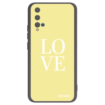 Picasee silikónový čierny obal pre Huawei Nova 5T - Love