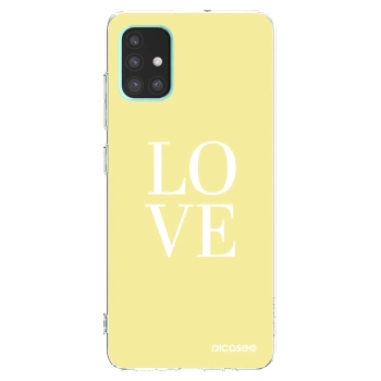 Picasee silikónový prehľadný obal pre Samsung Galaxy A51 A515F - Love