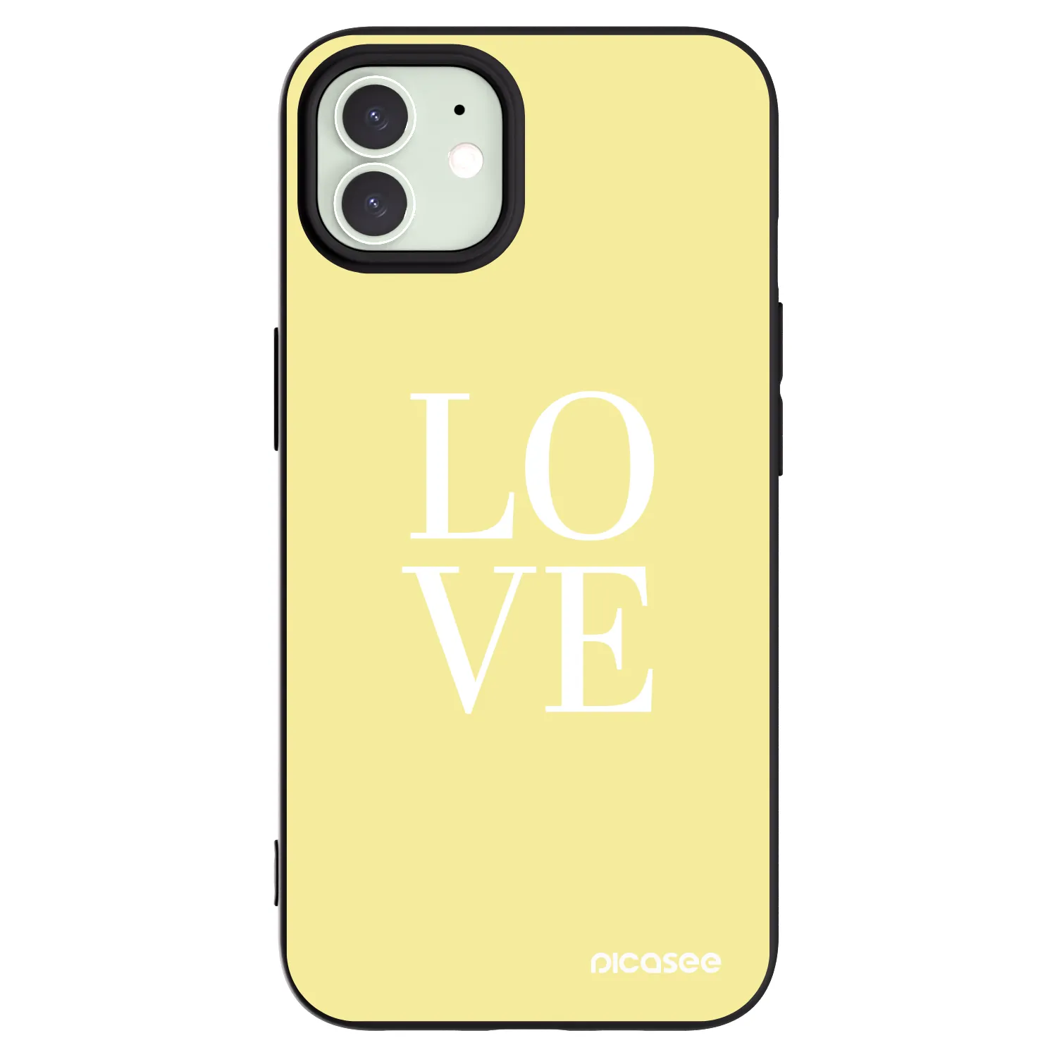 Silikónový čierny obal pre Apple iPhone 12 Pro - Love