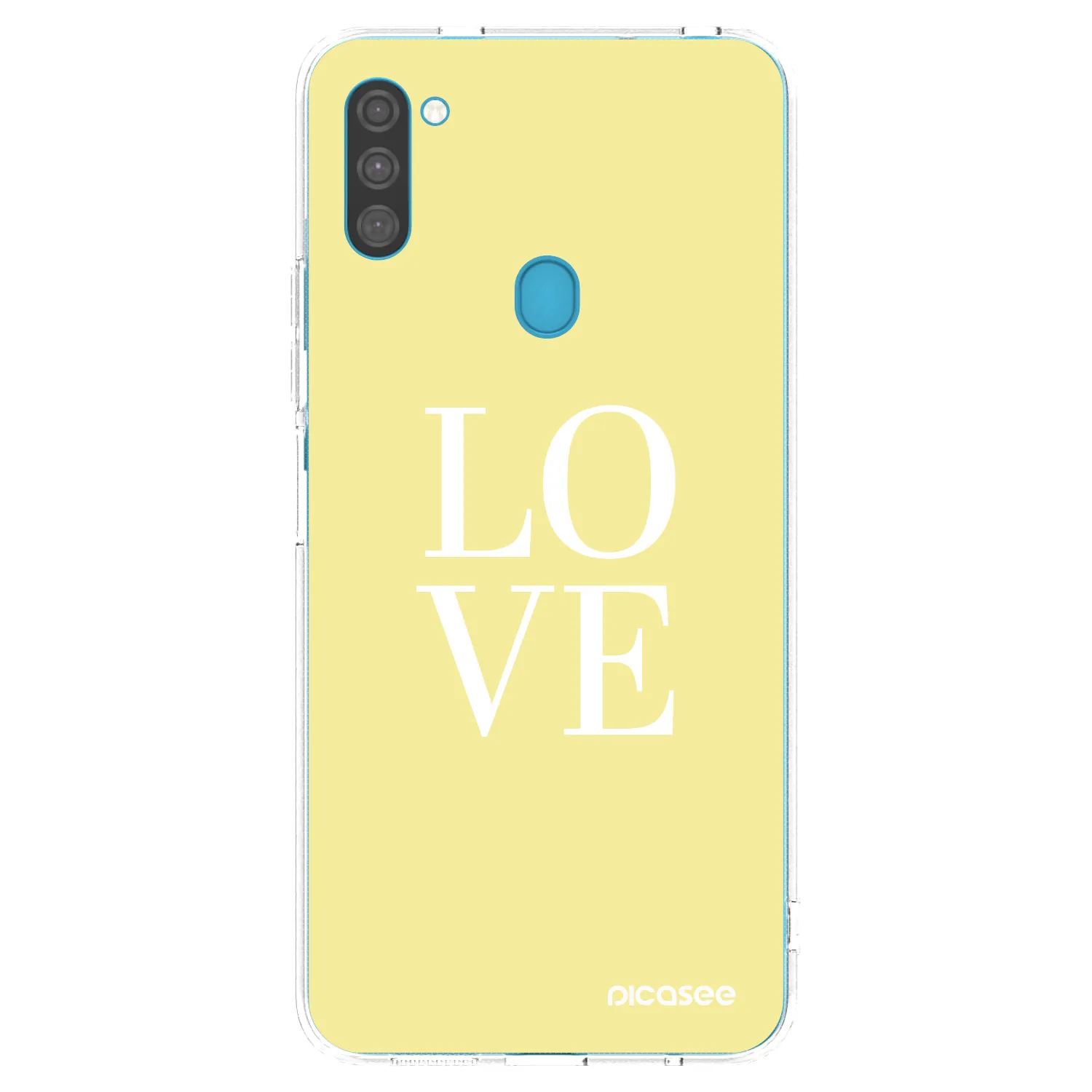Silikónový prehľadný obal pre Samsung Galaxy M11 - Love