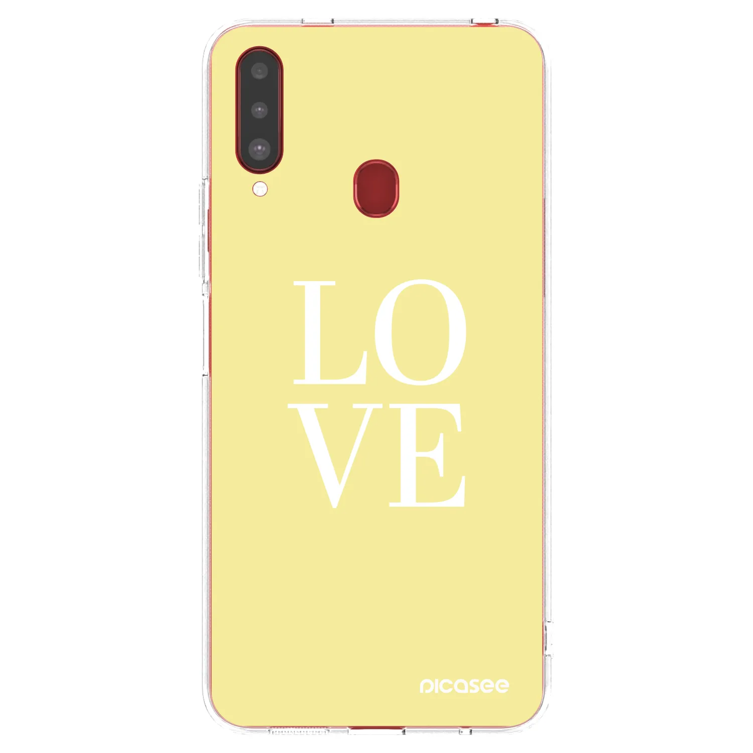 Picasee silikónový prehľadný obal pre Samsung Galaxy A20s - Love