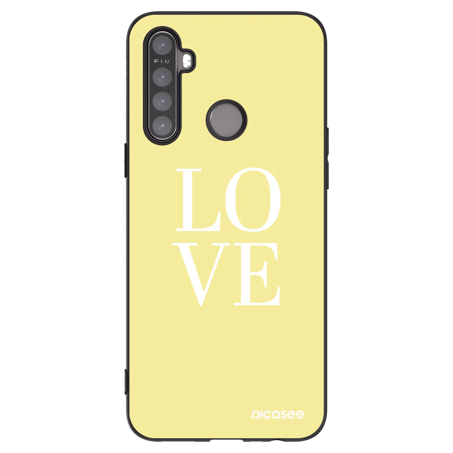 Picasee silikónový čierny obal pre Realme 5 - Love