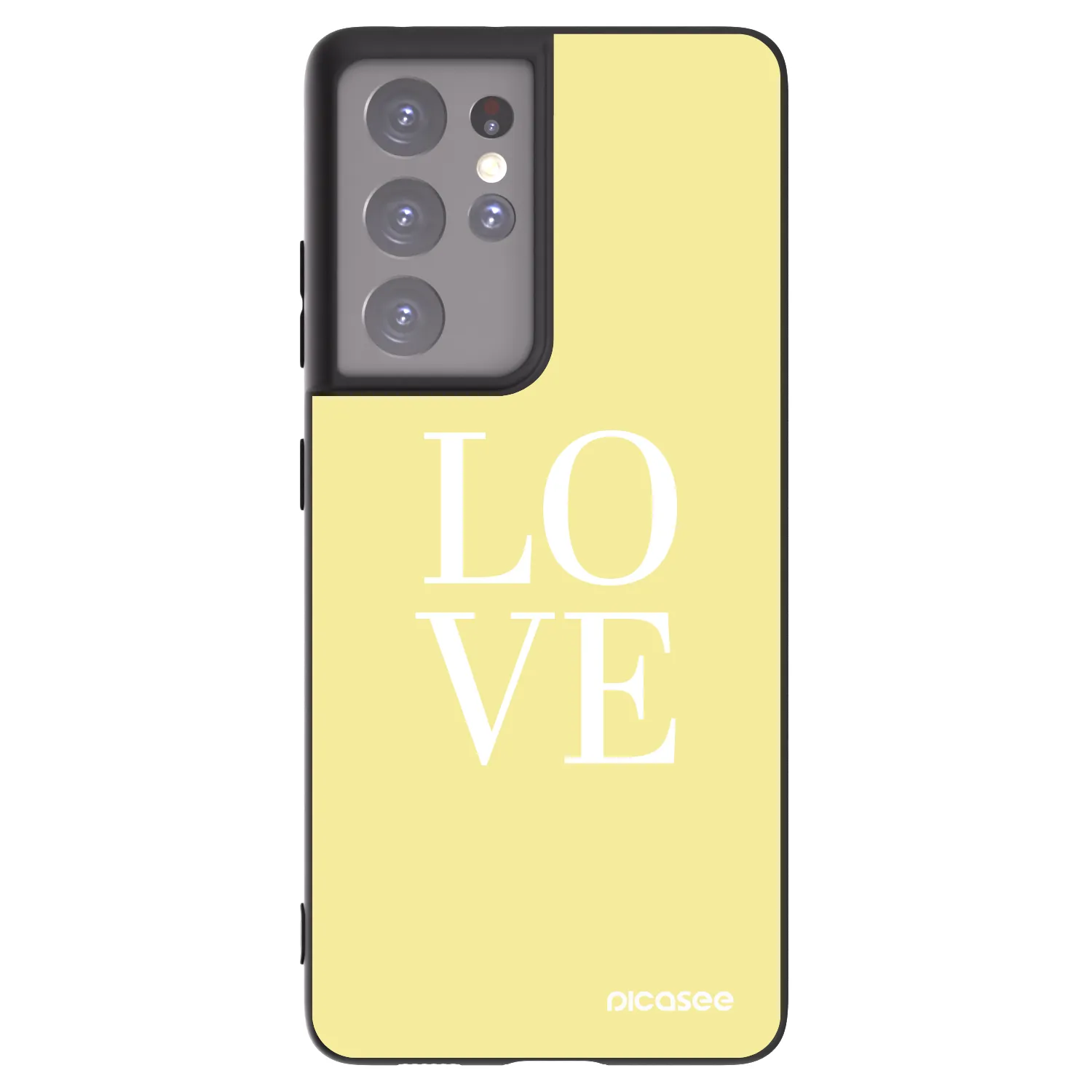 Silikónový čierny obal pre Samsung Galaxy S21 Ultra 5G G998B - Love