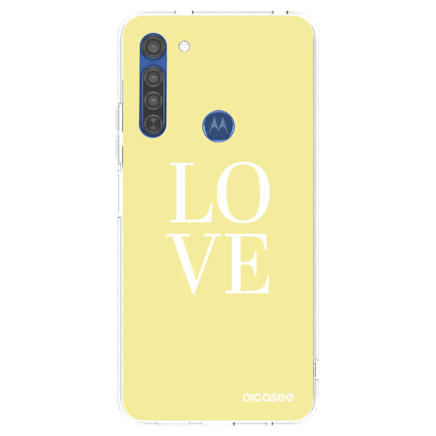 Silikónový prehľadný obal pre Motorola Moto G8 - Love