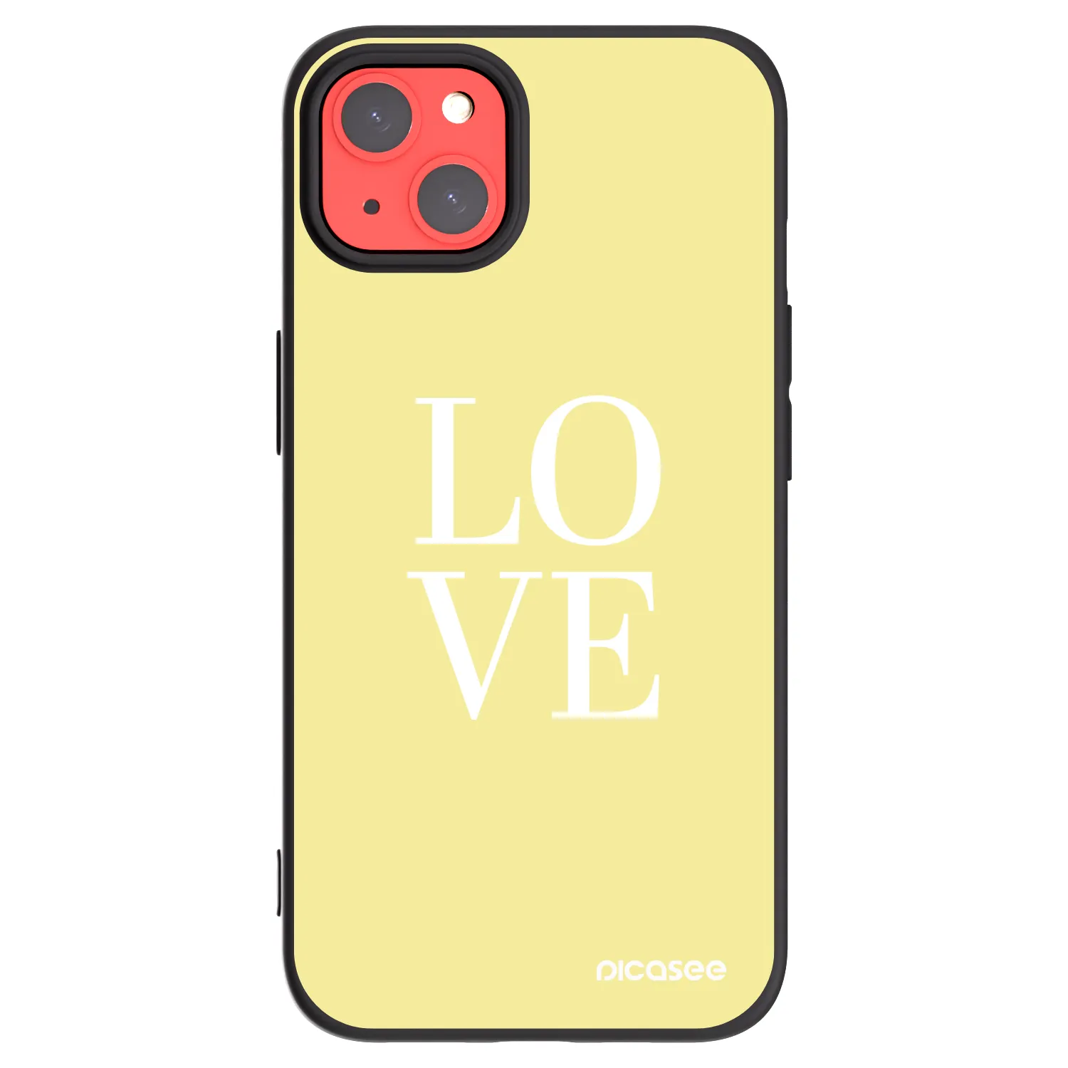 Silikónový čierny obal pre Apple iPhone 13 - Love